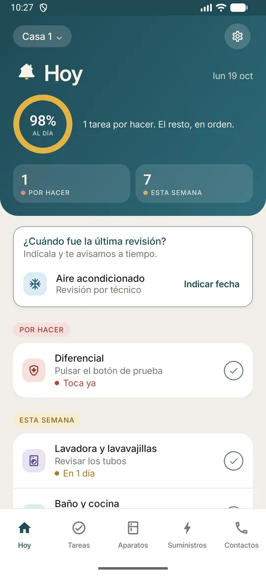 Pantalla Hoy de Repicasa